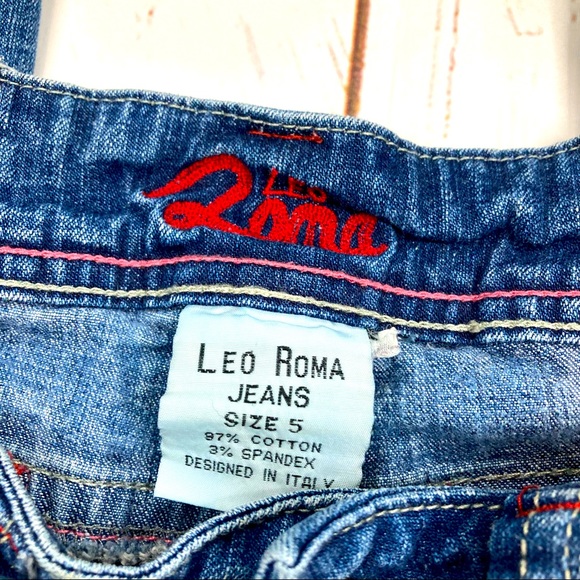 Leo Roma Mid Rise Cropped Denim Jean Capris Vintage Sz 5 - Picture 5 of 10